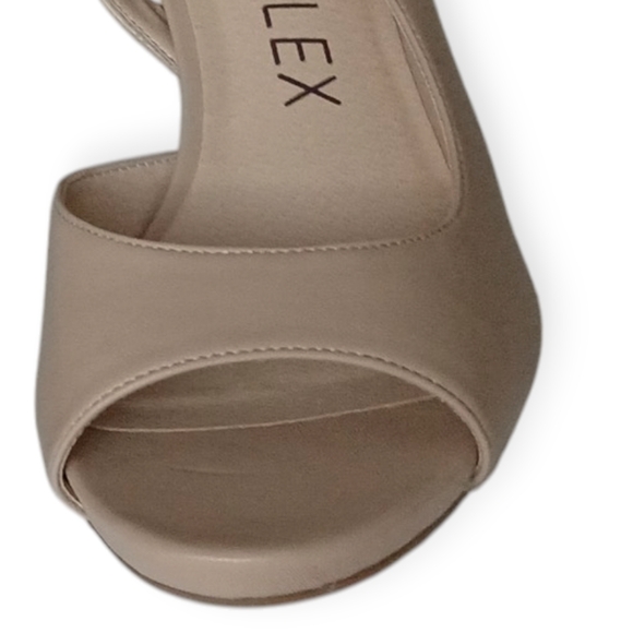 LIFE STRIDE TELLER SLINGBACK PUMP TENDER TAUPE, TAN PLATFORM HEELS. SIZE 8.5 W - Picture 15 of 15